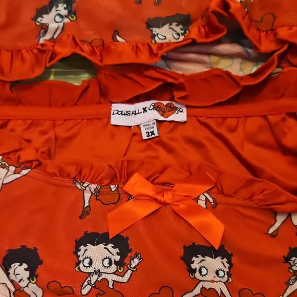 DOLLS KILL X BETTY BOOP 3X  Print Lingerie Set - Picture 3 of 8